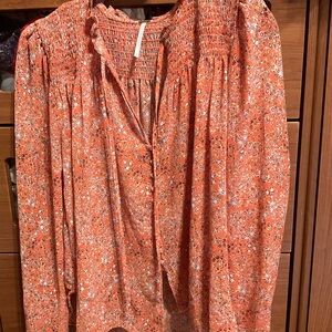 Floral Orange Women's Top